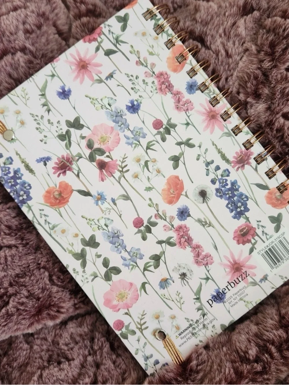 Floral 'Blessed' Spiral Notebook